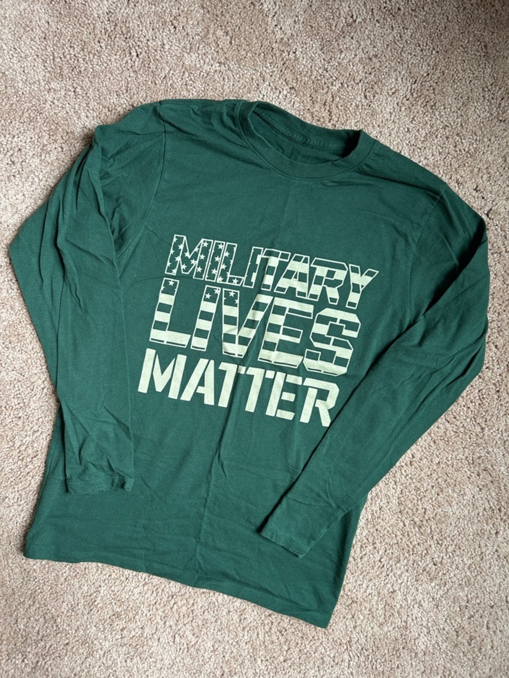 Gildan Forest Green Tee 'MILITARY LIVES MATTER' Graphic